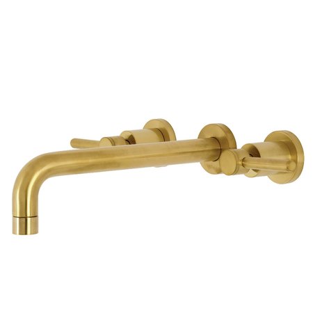 KINGSTON BRASS Roman Tub Faucet, Brushed Brass, Wall Mount KS8027DL